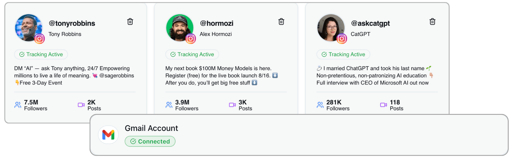 Creator profiles